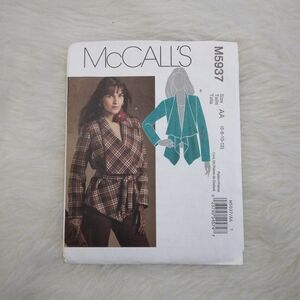MCCALL'S M5937 SZ 6-12 Misses Lined Jackets And Belt